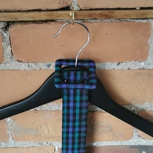 Vintage Blue and Green Plaid Belt